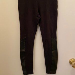 Splendid Leather Panel Black Legging